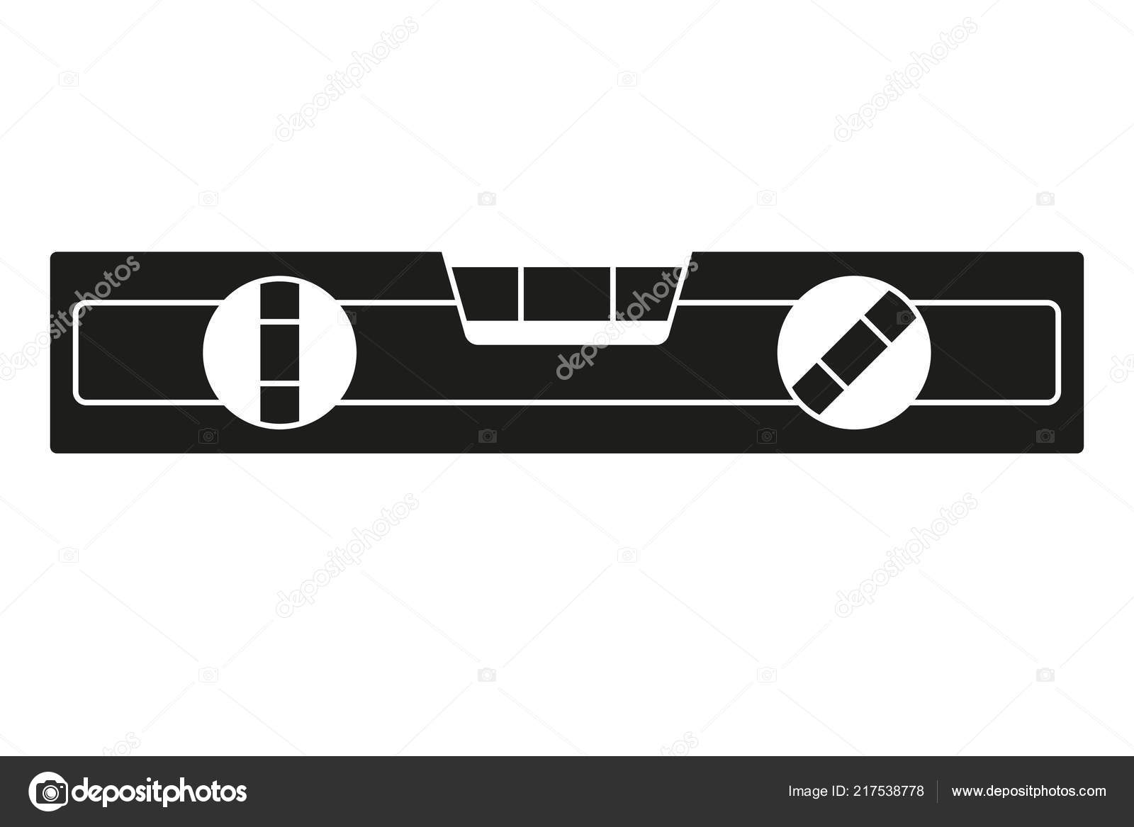 Black And White Level Tool Silhouette Stock Vector Image By C Bessyana