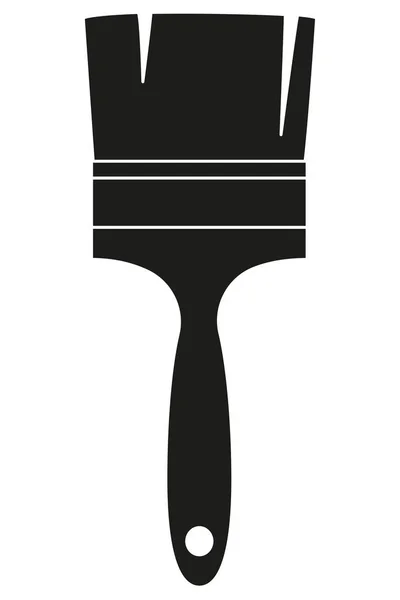 Чорно-білий силует пензля — стоковий вектор