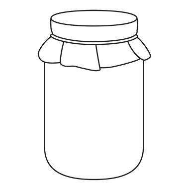 Hat sanat siyah beyaz reçel kavanoz