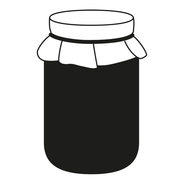Sílhueta de jarra de engarrafamento preto e branco —  Vetores de Stock
