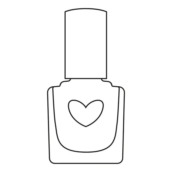 Line art black and white nail polish bottle — Stock Vector