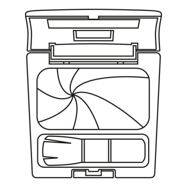 Hat sanat siyah beyaz allık fırçası ile