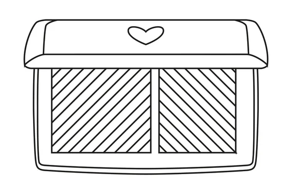 Line Art Svart Och Vit Färg Blusher Kosmetiska Gör Upp — Stock vektor