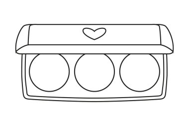 Hat sanat siyah beyaz göz farı paleti