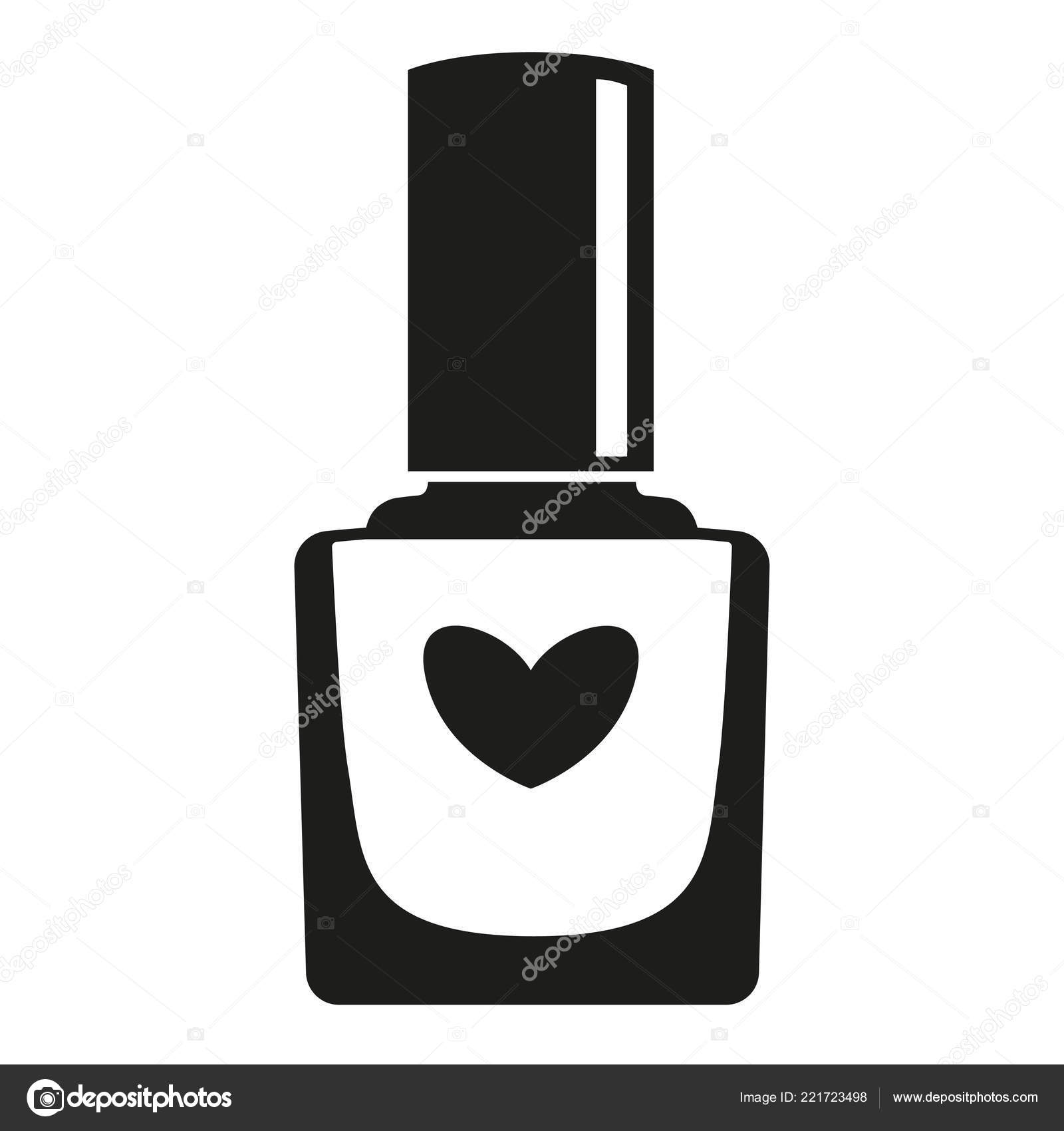 Black and white nail polish bottle silhouette Stock Vector Image by ©bessyana 221723498