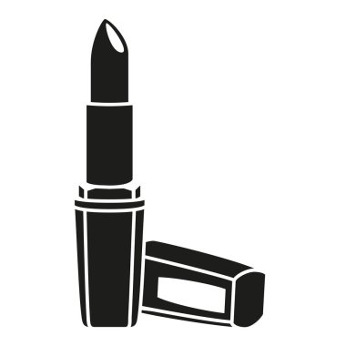 Siyah beyaz açık ruj siluet