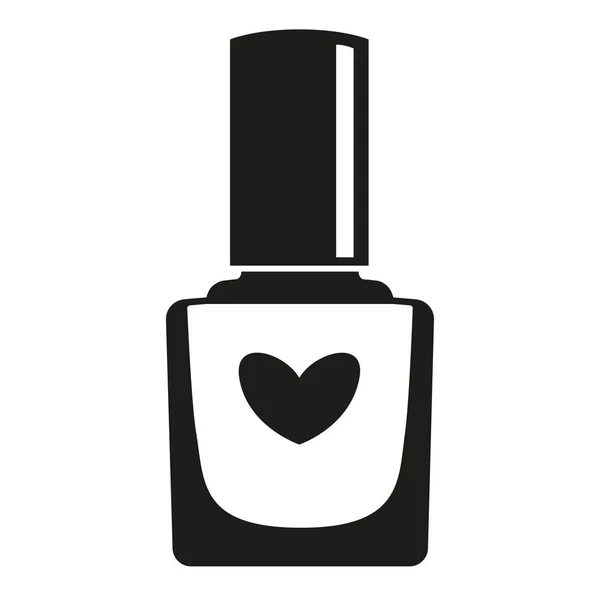 Black and white nail polish bottle silhouette — Stock Vector