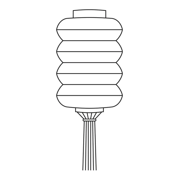 Line art svart och kinesiska papper lykta — Stock vektor