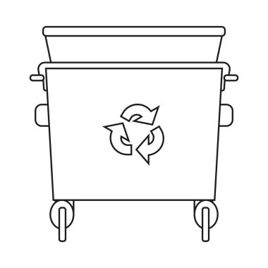 Hat sanat siyah beyaz çöp kutusu