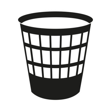 Siyah ve beyaz çöp siluet