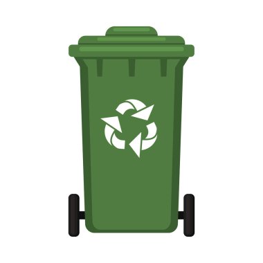 Renkli karikatür kapalı çöp