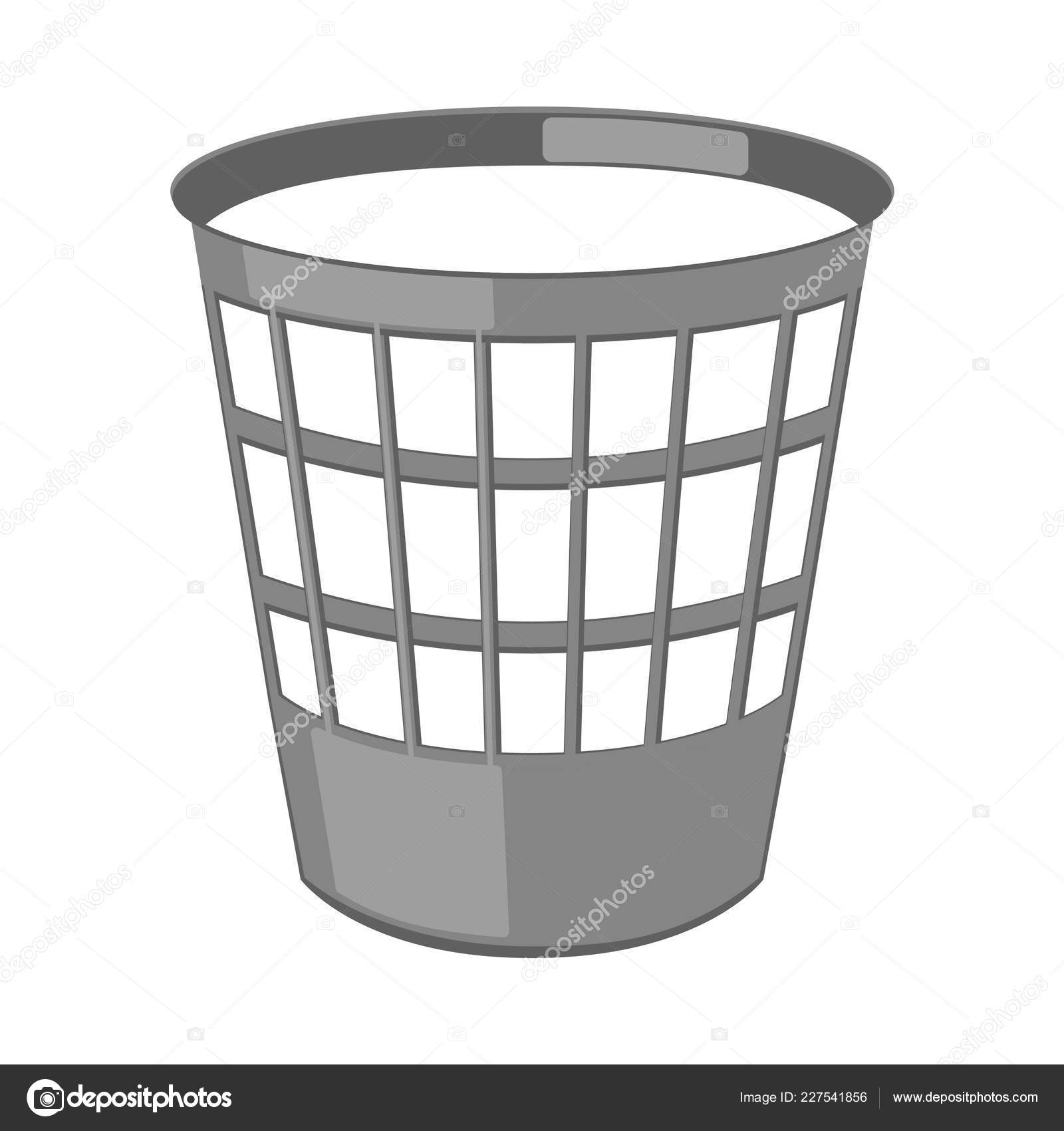 garbage can clip art black and white