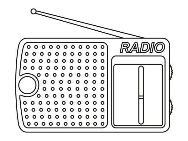 Linii radiowych sztuka czarno-białe — Wektor stockowy