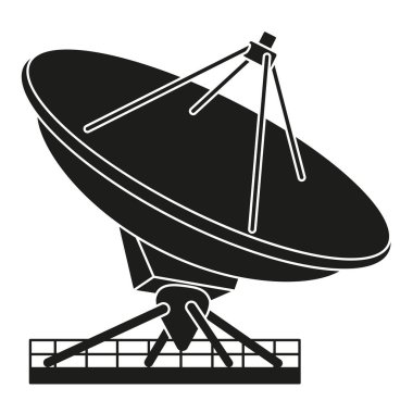 Siyah ve beyaz radar antena siluet