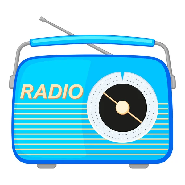 Renkli karikatür retro radyo — Stok Vektör