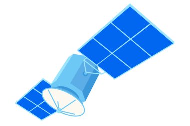 Renkli karikatür iletişim uydu