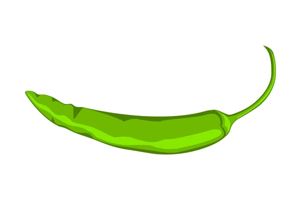 Desenhos animados pimenta verde, vista horizontal . —  Vetores de Stock