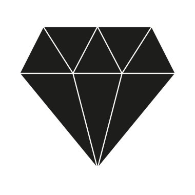 Siyah ve beyaz elmas siluet