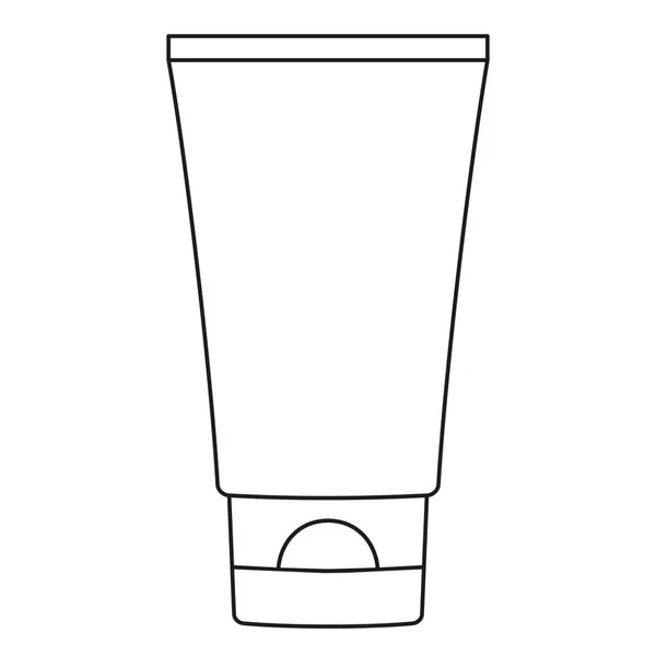 Line art svart och handkräm tube — Stock vektor