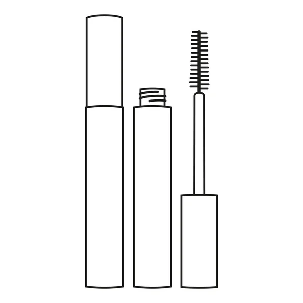 Line art svart och mascara — Stock vektor