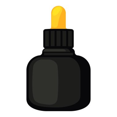 Renkli karikatür güzellik serum şişesi