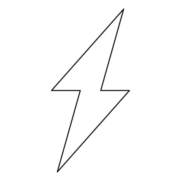 Linie umění černé a bílé lightning symbol — Stockový vektor