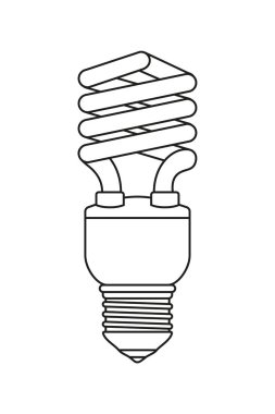 Hat sanat siyah beyaz floresan ampul