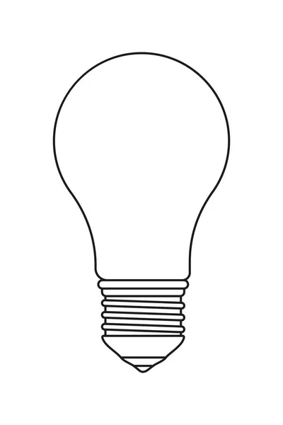 Черно-белая лампочка — стоковый вектор