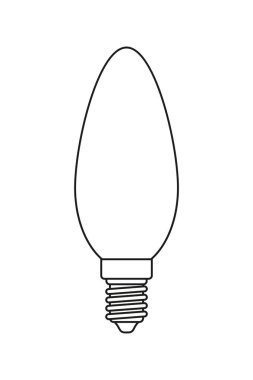 Hat sanat siyah beyaz mum ampul