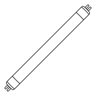 Hat sanat siyah ve beyaz ışık ampul tüp