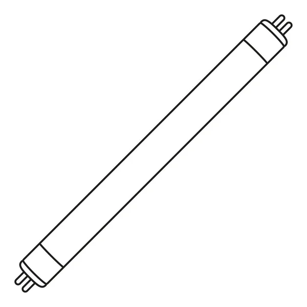 Line art svartvita tube lampa — Stock vektor