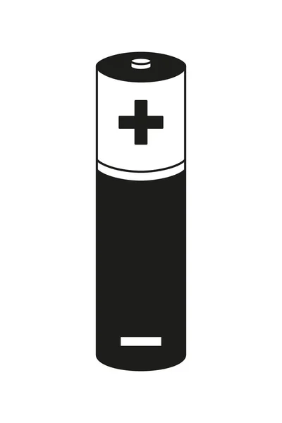 Schwarz-weiße AA-Batterie — Stockvektor