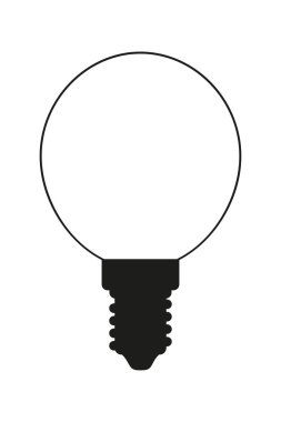 Siyah ve beyaz ışık orb ampul