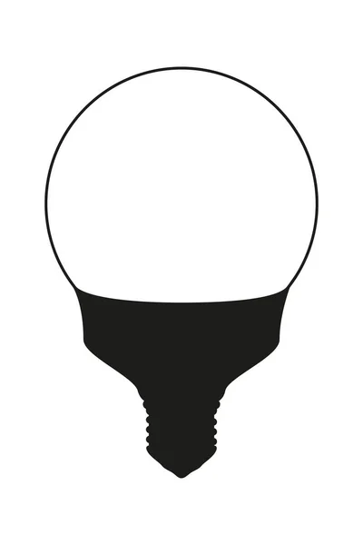 Lâmpada de orbe de luz preto e branco —  Vetores de Stock