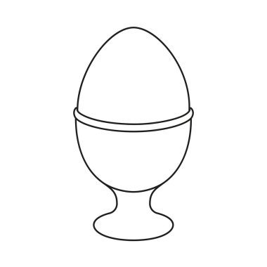 Hat sanat siyah ve beyaz yumurta Kupası