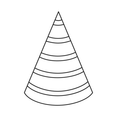 Çizgi sanat siyah ve beyaz çizgili parti şapka