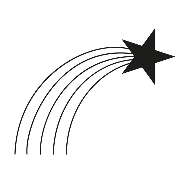 Svart och vitt skytte Star Silhouette — Stock vektor