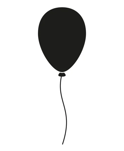 Silhouette de ballon noir et blanc — Image vectorielle