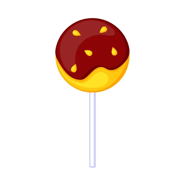 Colorful cartoon glazed lollipop — Stock Vector