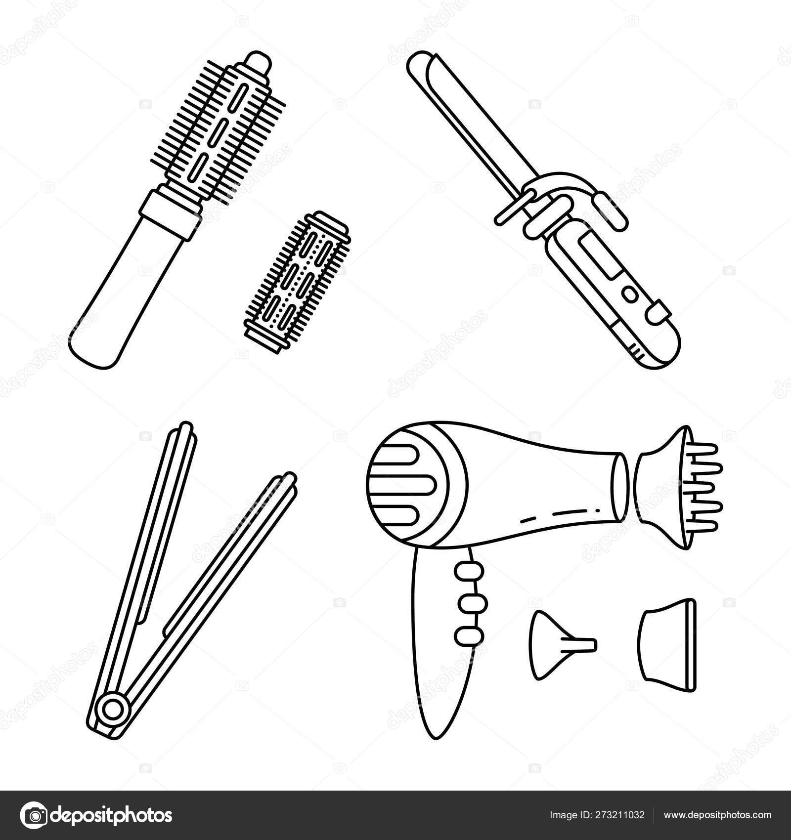 Line Art Black White Electric Hairdresser Tool Set Vector Image By C Bessyana Vector Stock Line Art Black White Electric Hairdresser Tool Set Vector Image By C Bessyana Vector Stock