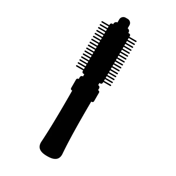 Silhouette brosse électrique noire et blanche — Image vectorielle