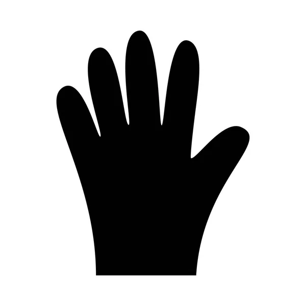 Černobílá silueta rukavic — Stockový vektor
