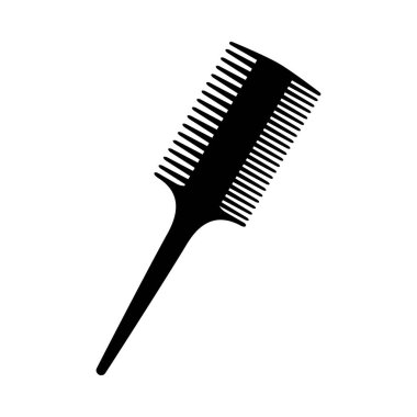 Siyah ve beyaz iki yan saç fırçası silueti