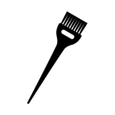 Siyah beyaz saç boyası fırçası