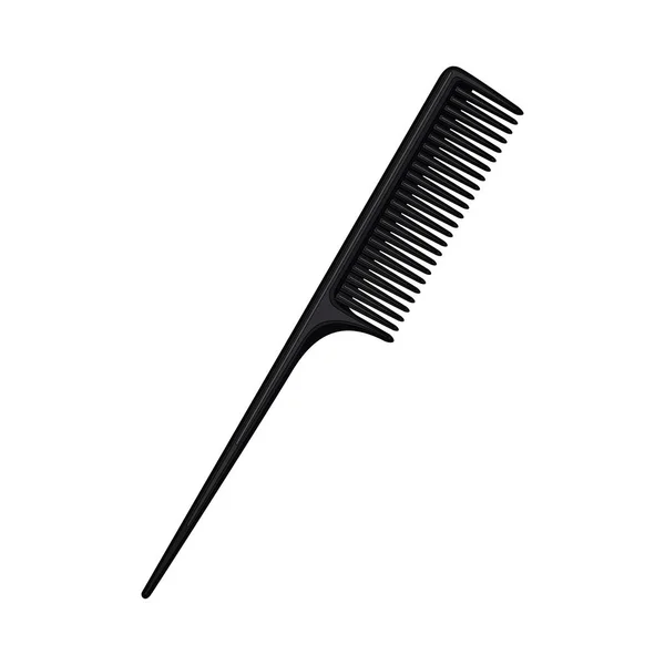 Brosse à cheveux noir dessin animé — Image vectorielle