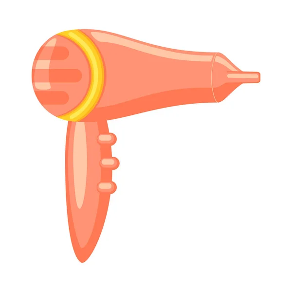 Cartoon roze haardroger met concentrator nozzle — Stockvector