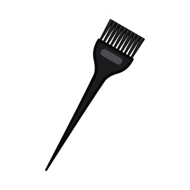 Karikatür siyah saç boyası fırça