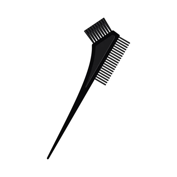 Karikatur schwarz beidseitig Haarfärbepinsel — Stockvektor