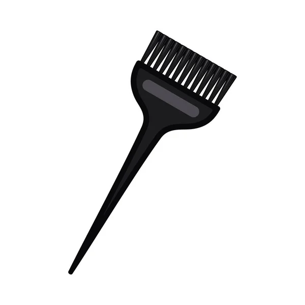 Cepillo de teñido de pelo ancho negro de dibujos animados — Vector de stock