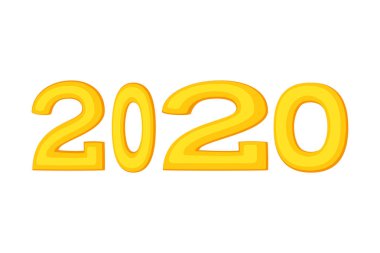 Karikatür sarı 2020 çeşitli genişlikmetin karakterleri